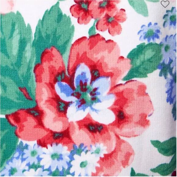 Janie and Jack 100048864 Floral Ponte Pant White Red and Green NWT - Picture 3 of 9